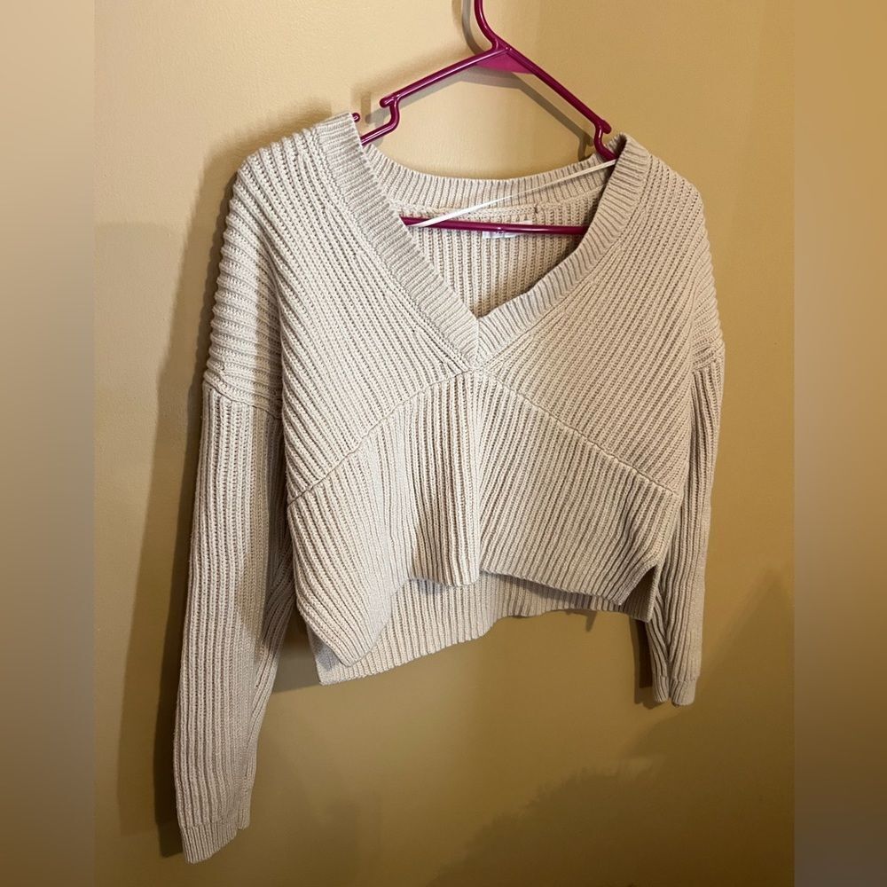 Pacsun xs cropped beige sweater